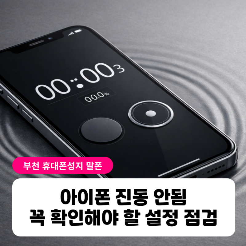 아이폰 진동 안됨 꼭 확인해야 할 설정 점검