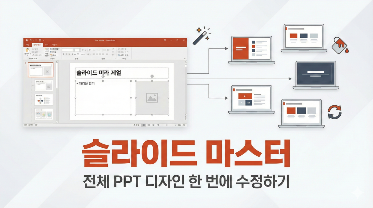  [파워포인트 마스터/템플릿] 슬라이드 마스터 - 전체 PPT 디자인 한 번에 수정하기
