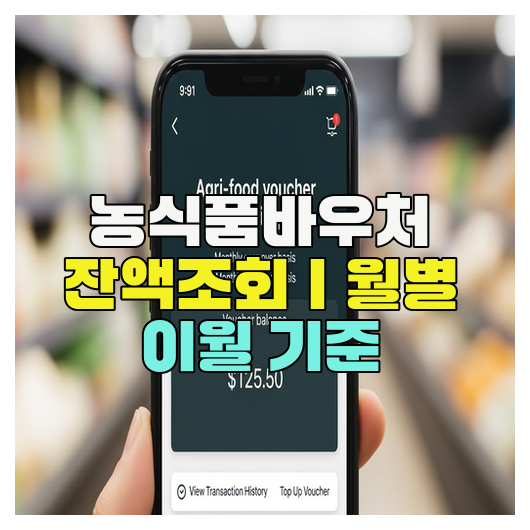  농식품바우처 잔액조회｜월별 이월 기준