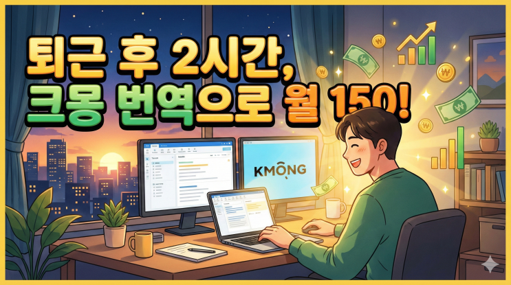  포트폴리오 없이 시작하는 크몽 번역 부업으로 월 150만원 버는 법