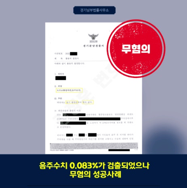  음주운전 혐의, 성남음주변호사 동행으로 불송치 결정으로 이어진 실제 사례