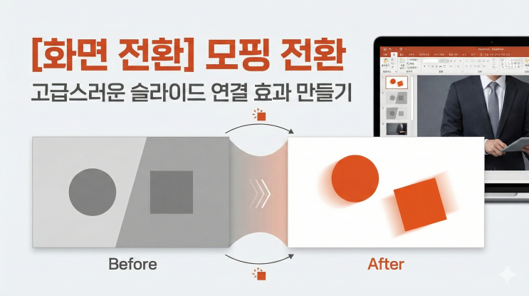  [파워포인트 화면 전환] 모핑 전환 - 고급스러운 슬라이드 연결 효과 만들기