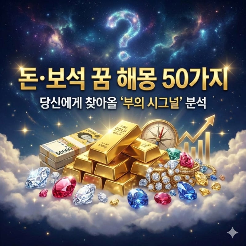 돈·보석 꿈 해몽 50가지: 당신에게 찾아올 '부의 시그널' 분석