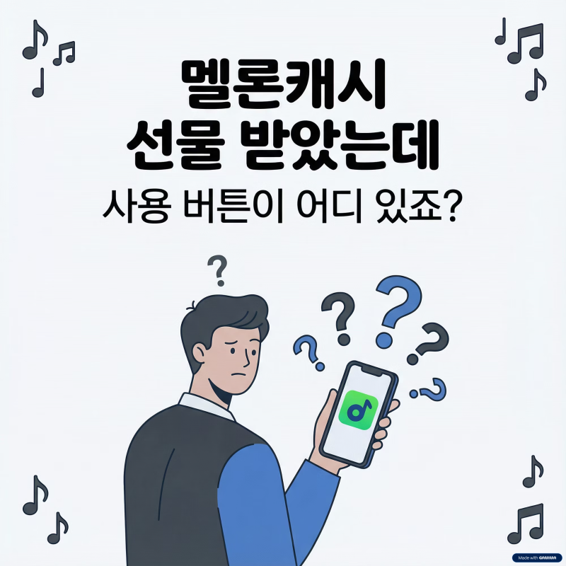 멜론캐시 사용법, 선물 받았는데 어디다 써요? (3초 해결)