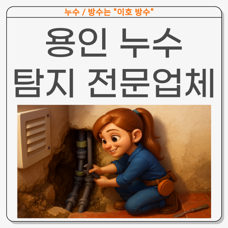  용인 누수업체  처인구 수도 배관 탐지와 공사를 한번에 가능한 "이호방수"