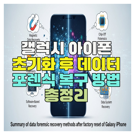 갤럭시 아이폰 초기화 후 데이터 포렌식 복구 방법 총정리
