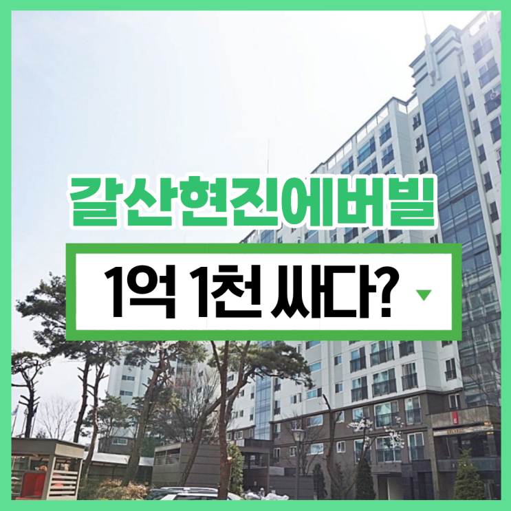  이천아파트매매 갈산현진에버빌 경매하기