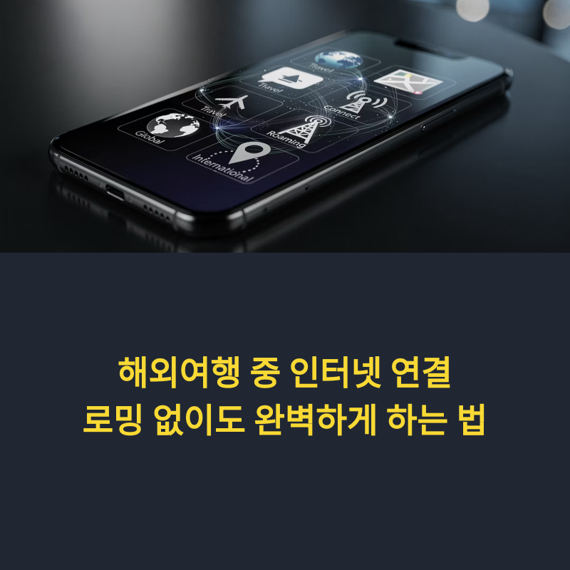 해외여행 중 인터넷 연결, 로밍 없이도 완벽하게 하는 법