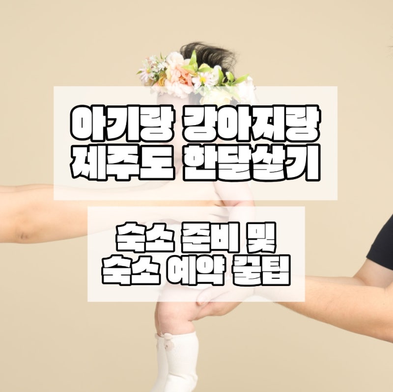 [제주도 한달살기] 아기랑 강아지랑 제주살이 준비1 - 숙소