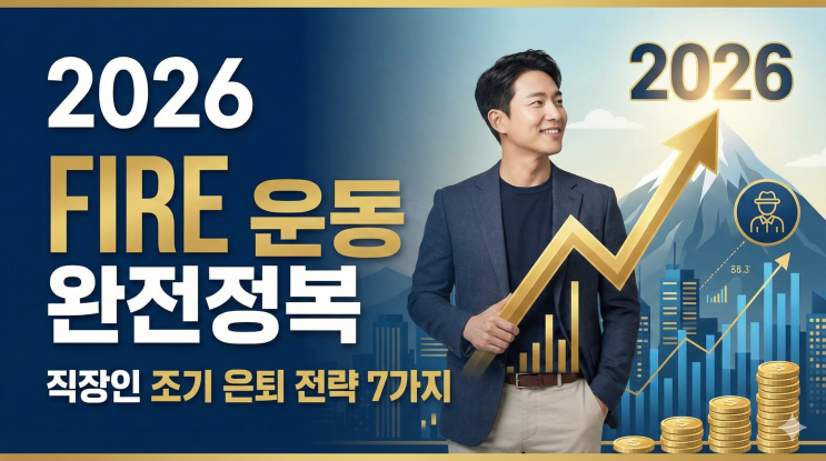  FIRE 운동 완전정복, 2026년 경제적 자유를 꿈꾸는 직장인의 조기 은퇴 달성 전략 7가지