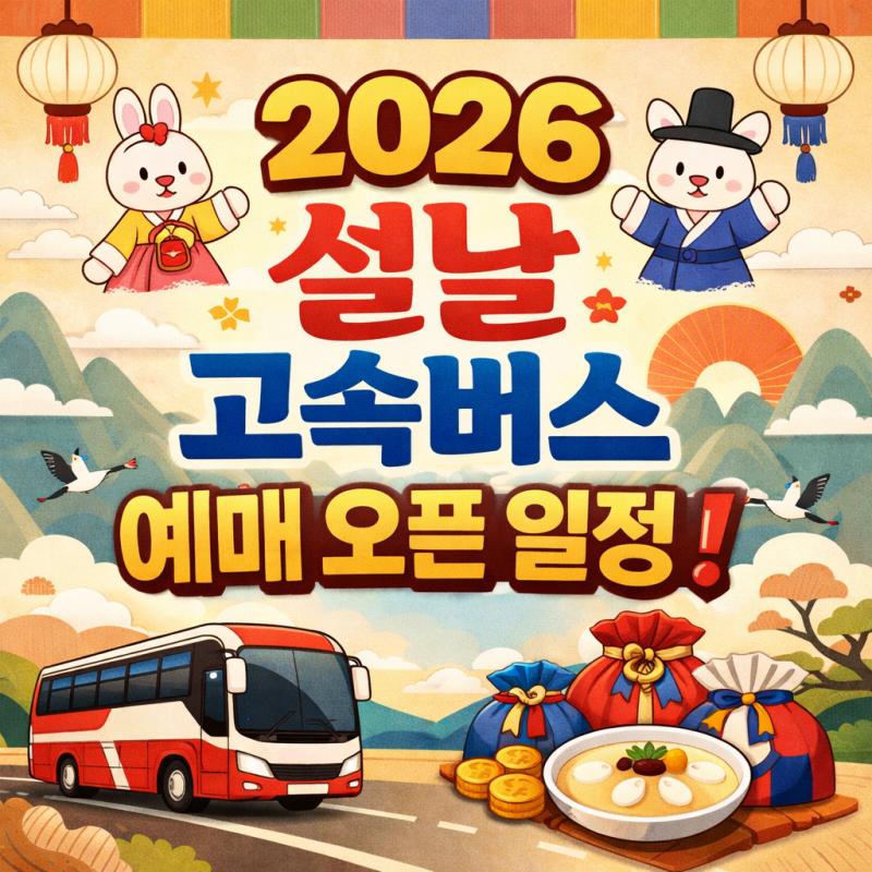 2026 설날  고속버스 예매 오픈 일정 ❗   예매 성공 팁·취소표 알림 설정·잔여석 조회 완벽 ....