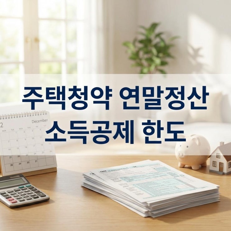  주택청약 연말정산 소득공제 한도 300만원 상향과 무주택확인서 모바일 발급 (2026년 귀속)