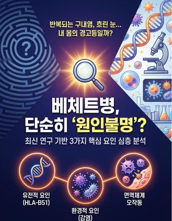 베체트병 원인 3가지단순한 ‘원인불명 질환’이 아닌 이유