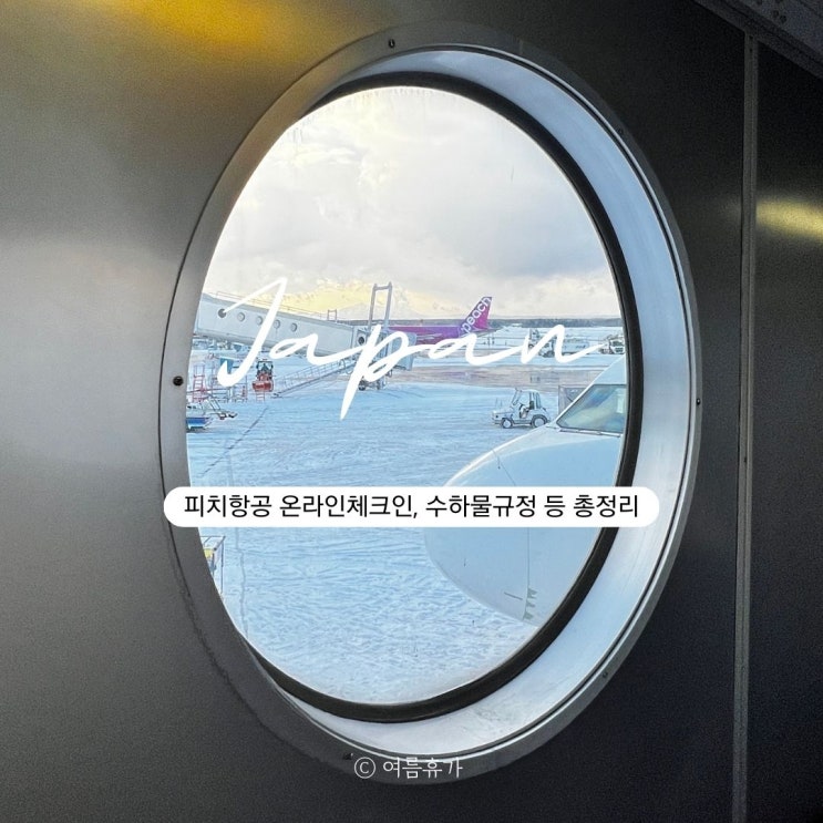  일본 피치 항공 수하물 규정 엄격 온라인 체크인 후기