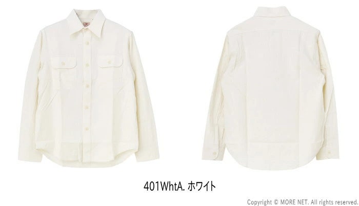 슈가케인 화이트 샴브레이 롱슬리브 셔츠 SUGAR CANE WHITE CHAMBRAY WORK SHIRT LONG SLEEVE