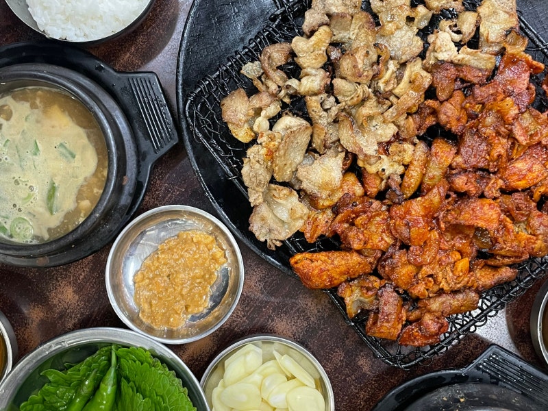 대구 칠성시장 석쇠불고기 맛집 정화네 하우스 점심 식사 후기