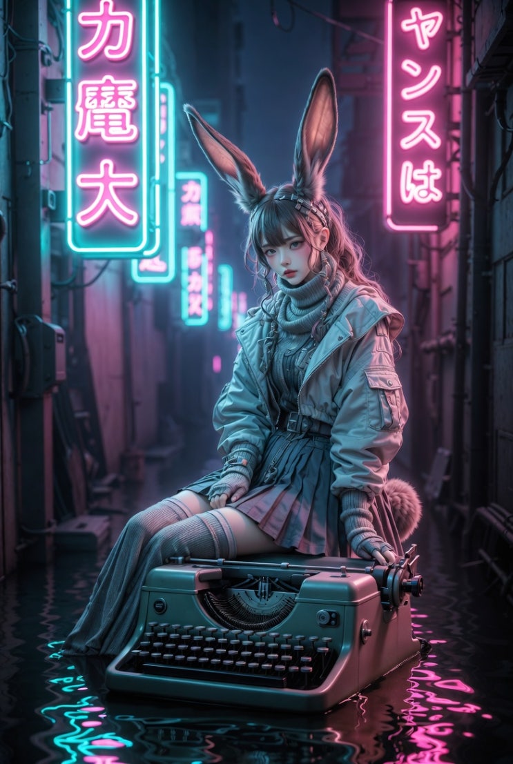  토끼 소녀 일러스트
