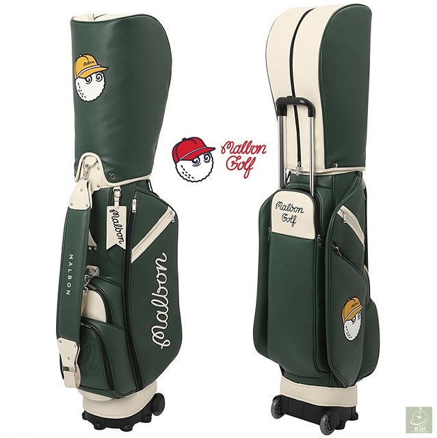 ⛳ 말본 바퀴형 클래식 트롤리 캐디백 5분할 남자 여성 경량 골프 스탠드 백
