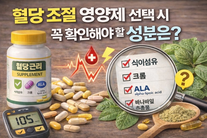 혈당 스파이크 영양제 추천, 혈당 스파이크 영양제 선택 시 꼭 확인해야 할 성분은?