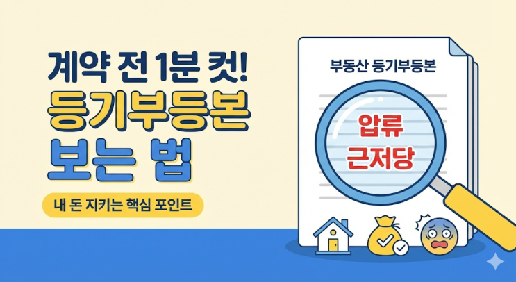  초보자를 위한 부동산 등기부등본 보는 법 (계약 전 체크포인트)