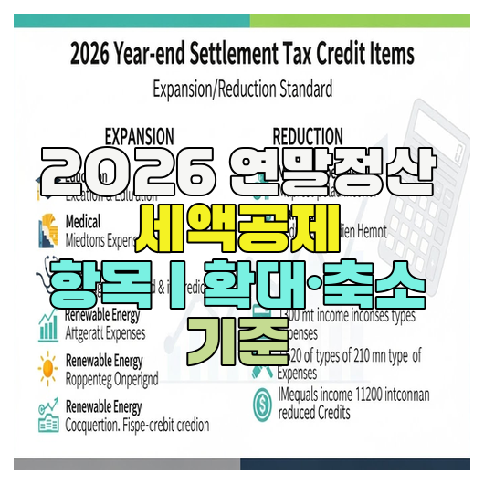  2026 연말정산 세액공제 항목｜확대·축소 기준