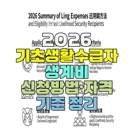  2026 기초생활수급자 생계비 신청방법·자격 기준 정리