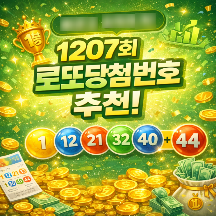 1207회 로또당첨번호분석 번호추천10가지