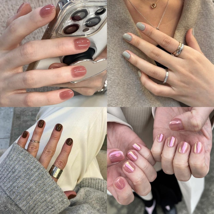  겨울 원컬러 젤네일 추천, 짧은손톱 귀여운 숏네일 디자인 모음집!