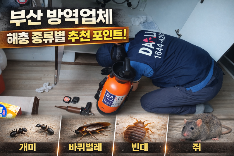 부산 방역업체 선택 어떻게? 소독 작업 기준·비용·추천 포인트 공개