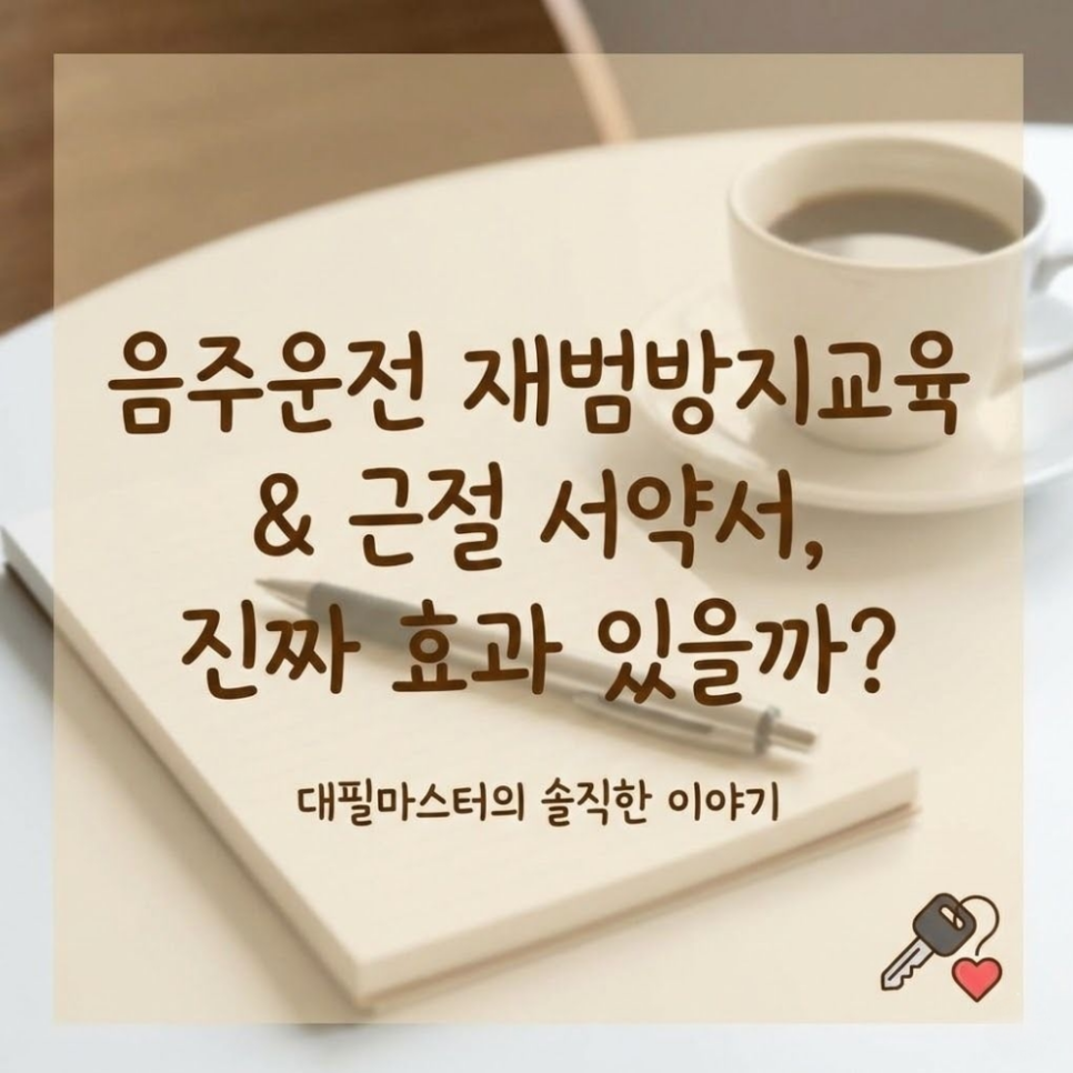 음주운전재범방지교육 음주운전 근절 서약서 효과있을까?