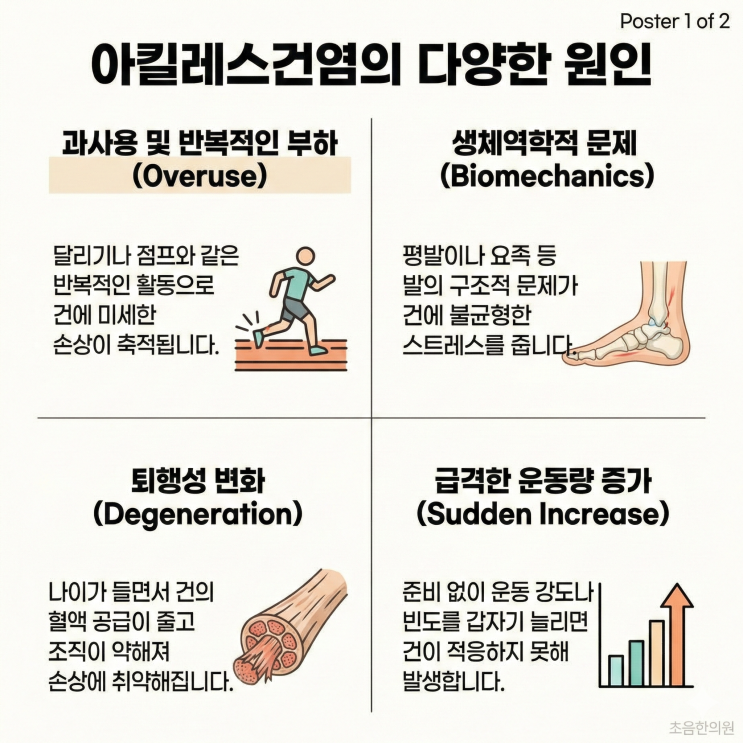  아킬레스건염 왜 생기는 걸까요 원인 치료 정리