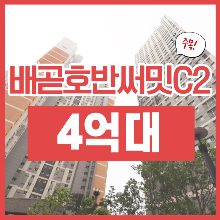  시흥아파트매매, 배곧호반써밋 C2 입찰 정보