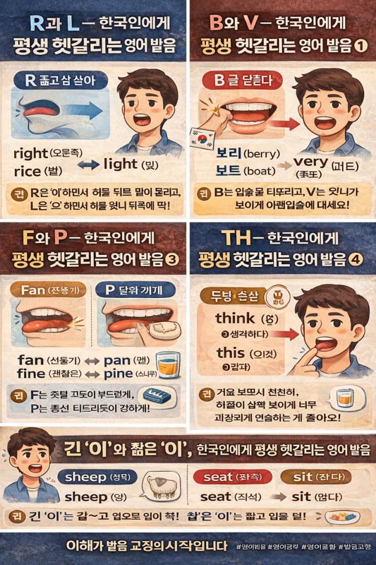  평생 헷갈리는 영어 발음, 이제 이해하고 넘어가세요
