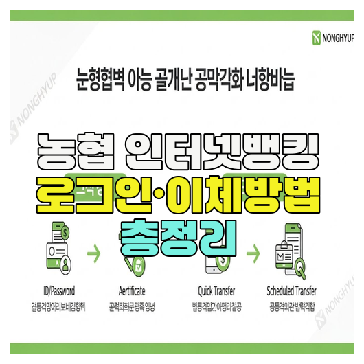  농협 인터넷뱅킹 로그인·이체방법 총정리