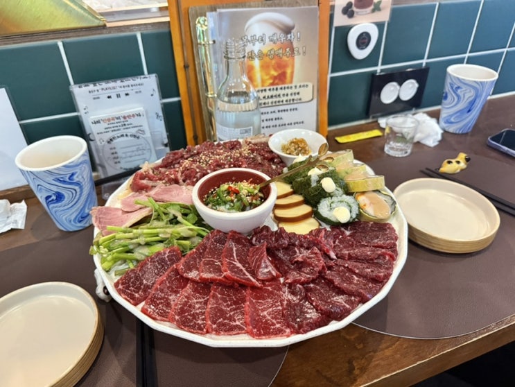  안산육회 뭉티기 제대로 먹은 날! 퇴근 후 데이트로 다녀온 안산고잔동술집 반월가 솔직 후기 (분위기 좋은 안산이자카야)