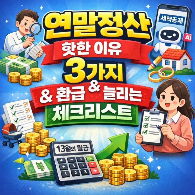  연말정산기간 핫한 이유 3가지와 환급 늘리는 체크리스트