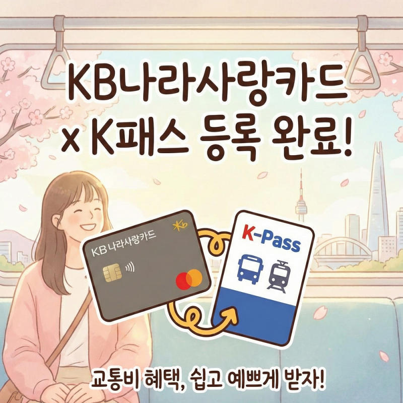 KB나라사랑카드와 K패스 등록 후기, 이 글 하나면 교통비 50% 환급 가능 끝판왕!