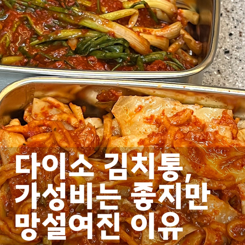 다이소 스테인리스 김치통 사용해도 될까?