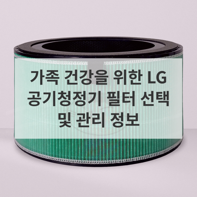걱정 많은 엄마가 살펴본 LG 공기청정기 필터, 선택 가이드 확인하기