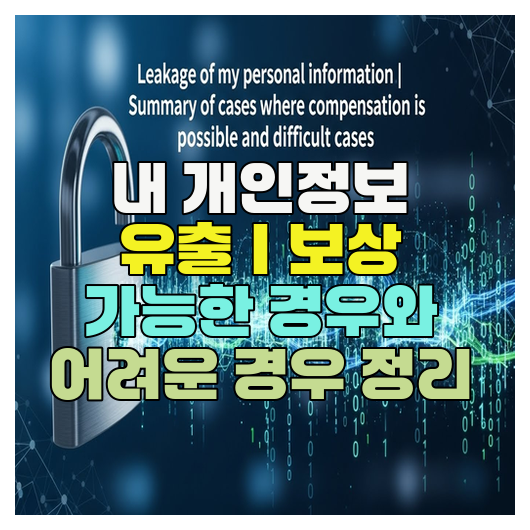  내 개인정보 유출｜보상 가능한 경우와 어려운 경우 정리