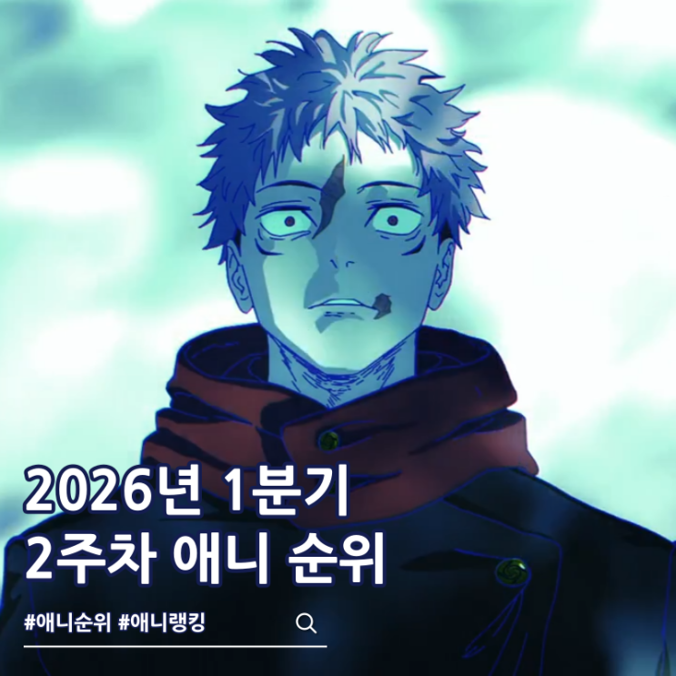  2026년 1분기 애니 순위 주술회전 1위