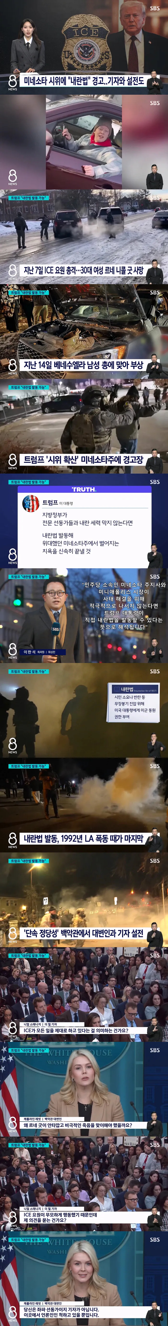  트럼프: 주지사가 시위를 막지 않는다면 미네소타는 각오해야 할 것
