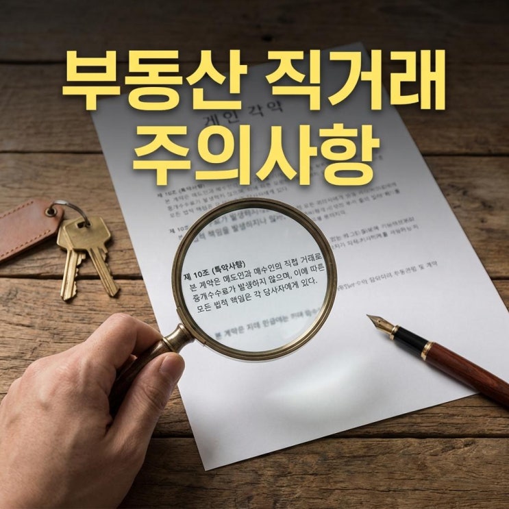 부동산 직거래 주의사항 계약서 양식과 필수 특약 완벽 정리 (전세사기 예방)