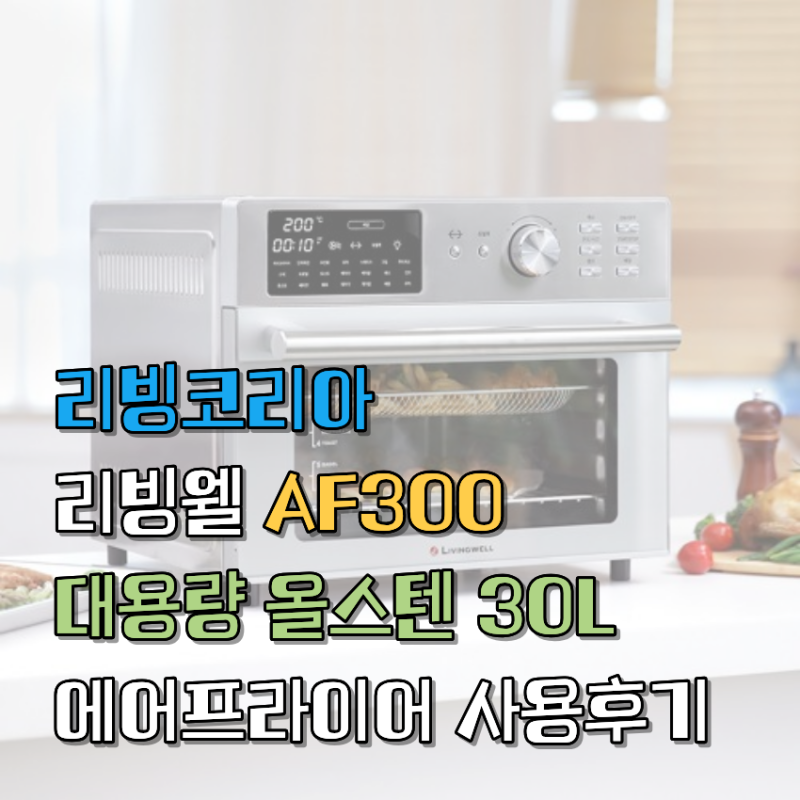 리빙웰 AF300 에어프라이어 사용후기｜리빙코리아 올스텐 30L 대용량 오븐형 에어프라이어