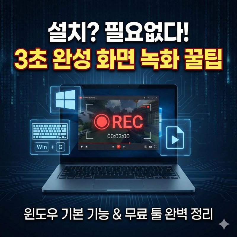 컴퓨터 화면 녹화 방법, 윈도우 단축키와 무료 프로그램 추천