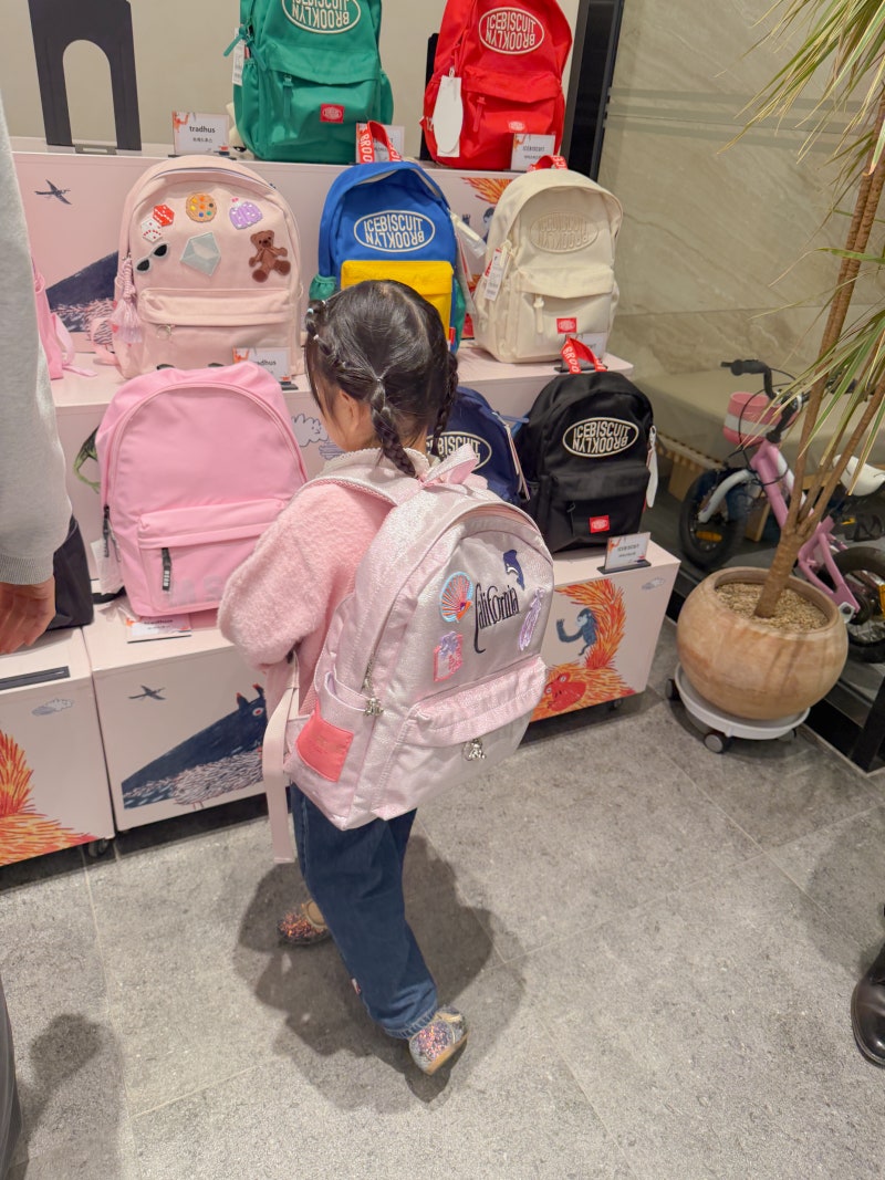 초등학교저학년책가방 실물 비교 직접 메본 초등여아가방 5개 브랜드 피팅샷