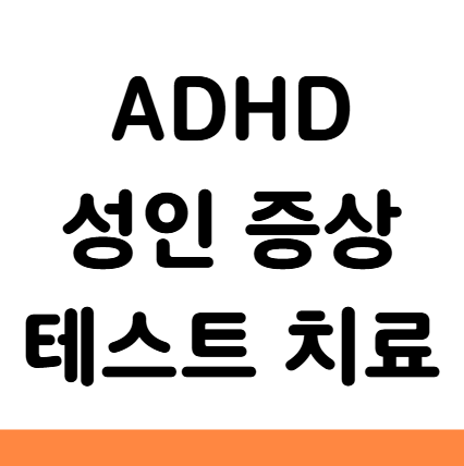  ADHD 증상 성인 테스트 검사 치료 비용