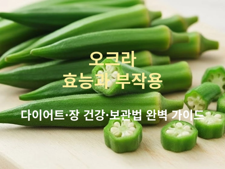  오크라 효능과 부작용 한눈에! 다이어트·장 건강·보관법