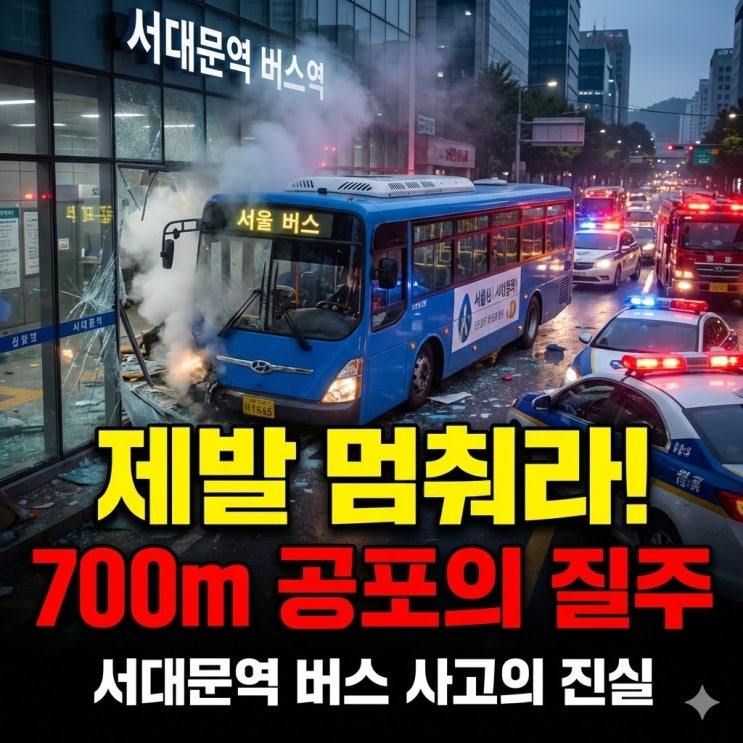  "멈추고 싶었다" 중앙분리대 들이받은 버스... 서대문역 704번 버스사고, CCTV에 안 잡힌 진실