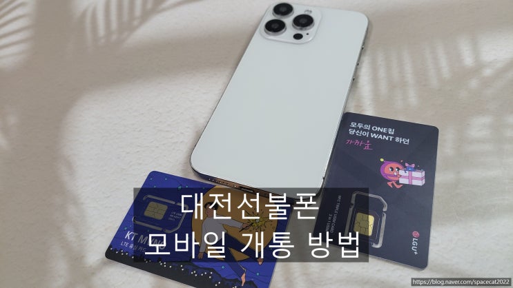  대전선불폰 유심 모바일 개통 신청 방법 정리하기